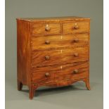 A 19th century mahogany chest of drawers,