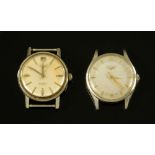 A vintage Longines Conquest gentleman's wristwatch, diameter 34 mm and another,