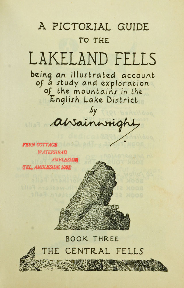 Alfred Wainwright (1907-1991), "A Pictorial Guide to the Lakeland Fells" first edition Book III. - Image 2 of 3