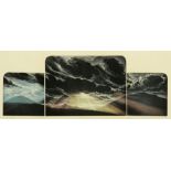 Susan Jameson, artists proof "Evening" sunset Troutbeck Moor triptych,