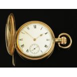 A Waltham gold plated gentleman's Hunter pocket watch, knob wind.