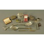 A quantity of collectable items including table lighter, Chinese box, propelling pencil,