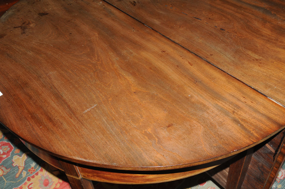 A 19th century mahogany dining table, comprising two D ends, - Image 5 of 9