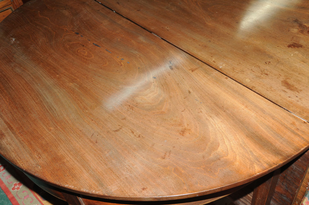 A 19th century mahogany dining table, comprising two D ends, - Image 6 of 9