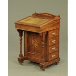 A Victorian rosewood Davenport desk,