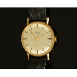 A vintage 9 ct gold Avia Incabloc 17 jewel gentleman's wristwatch, manual. Diameter 32 mm.