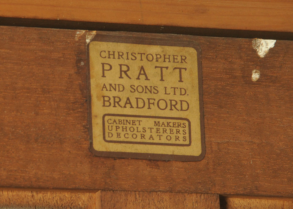 An Edwardian inlaid mahogany combined bookcase and desk, - Image 7 of 8