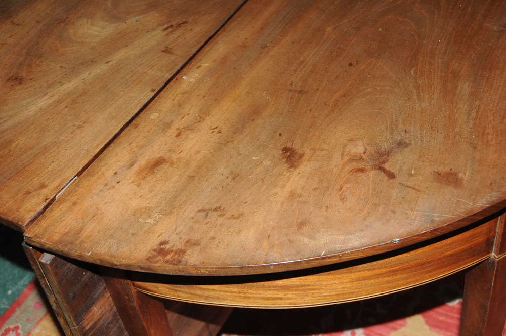 A 19th century mahogany dining table, comprising two D ends, - Image 4 of 9