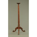 A Victorian mahogany torchere,