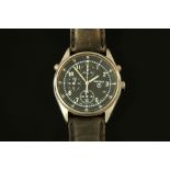A vintage Seiko RAF issue issue pilots chronograph wristwatch, stainless steel. Diameter 36 mm.