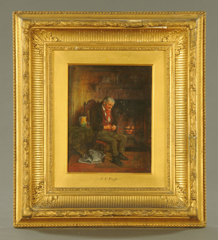 Robert William Wright (Fl 1870-1906), oil painting, - Image 2 of 2