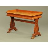 A Victorian mahogany dressing table, with three quarter gallery,