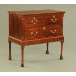A 19th century mahogany Chippendale style chest on stand,