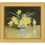 Frederick Boyd Waters (1879-1967), watercolour, still life study of a vase of daffodils, 26 x 30 cm,