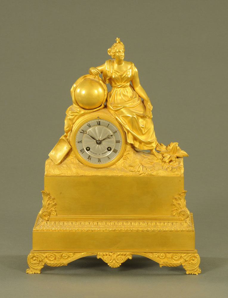 A 19th century French gilt bronze mantle clock by Dupas Paris,