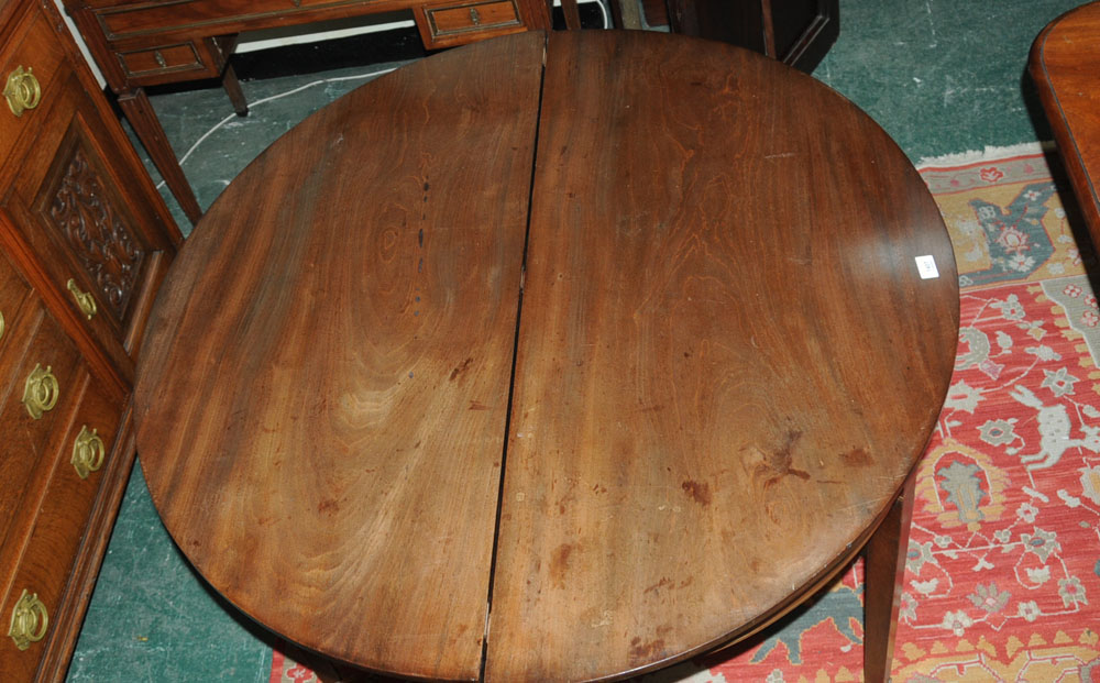A 19th century mahogany dining table, comprising two D ends, - Image 3 of 9