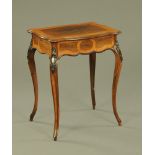 A continental rosewood and walnut dressing table,