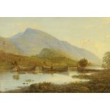 William Taylor Longmire, oil on canvas "The Footbridge Thirlmere Cumberland".