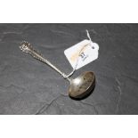 A Victorian silver sifting spoon,