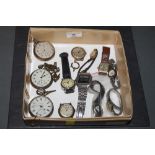 Group of mixed wristwatches and pocket watches,