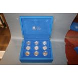 A Royal mint part set of 17 Kupro-Nickel "Queens Diamond Jubilee" proof crowns,