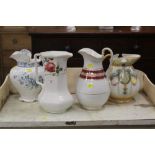 Four late 19th and early 20th century toilet jugs