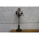 Electric three branch table lamp,