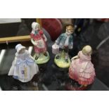 Four Royal Doulton figurine Jack and Jill and Dinky Do and Rose