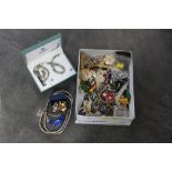 Box of costume jewellery,