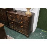 Victorian mahogany 2/3 chest of drawers, height 100 cm, width 118 cm,