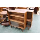 Beaver and Tapley Ltd, a pair of teak bookcases, height 102 cm, width 91 cm,
