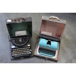 Two cased vintage typewriters