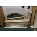 A marble effect fire surround, mirror, marble hearth,
