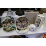 Selection of Pendelfin decorative plates,