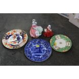 Royal Doulton figurine Lavinia and Spring Morning and four decorative plates