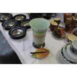 Carltonware dish and knife and Shelley vase