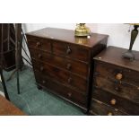 Victorian mahogany 2/3 chest of drawers, height 114 cm, width 117 cm, depth 51 cm.