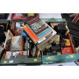 Large collection of photographic accessories and books, Yashica Camera, film loaders flashes,