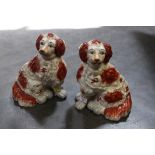 Pair of 19th century Staffordshire dogs