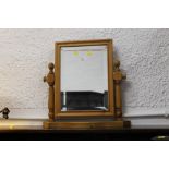 Pine dressing table mirror, 52 cm wide and 49 cm high.