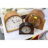 Three vintage mantel clocks