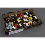 A box of diecast model vehicles,