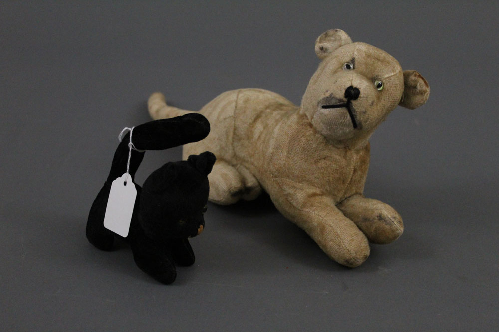 Two early-mid 20th Century stuffed animal soft toys,