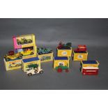 A group of Matchbox "Models of Yesteryear" diecast model vehicles,