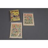 A 'The Magic-Beano Book', 1943, with pages 1-8 missing, 1938-9 The Beano comics, numbers 23, 30, 44,