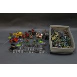 A box of miniature model figurines to include Del Prado Collection historic figures and other cast