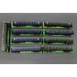 A group of nine Marklin HO scale express and other coaches, numbers comprising 4022, 4023 (x3),
