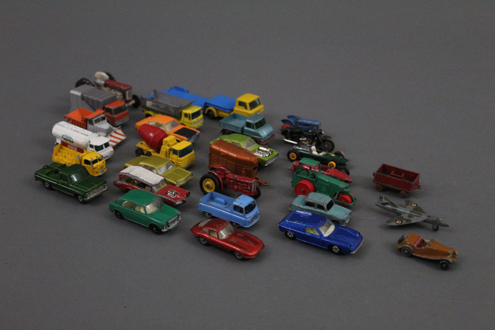 Twenty nine 1950's and later die cast model vehicles, to include Corgi Juniors, Matchbox,