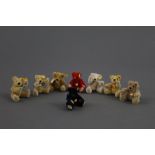 A group of eight Steiff Original miniature teddy bears, of varying colours,