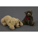 Two soft plush Charlie Bears, to comprise "Caesar" and "Clinton", the tallest measuring 54 cm.